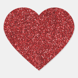 Red Glitter Glitz Hart Sticker