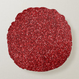 Red Glitter Glitz Rond Kussen