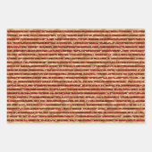 Red Glitter Glitzy Gold-kerstbomen Inpakpapier Vel (Voorkant 2)