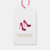 Red Glitter Heels Boutique Mode Cadeaulabel (Achterkant)