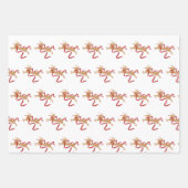 Red Glitter Kerst Assortiment Inpakpapier Vel (Voorkant 2)