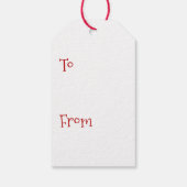 Red Glitter Kerstmis Cadeaulabel (Achterkant)