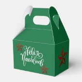 Red Glitter kerstster Bedankdoosjes (Voorkant Zijde)