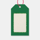 Red Glitter kerstster Cadeaulabel (Achterkant)