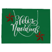 Red Glitter kerstster Groot Cadeauzakje