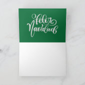 Red Glitter kerstster Kaart (Binnen)