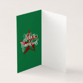 Red Glitter kerstster Kaart (Binnen)