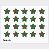 Red Glitter kerstster Ster Sticker (Vel)