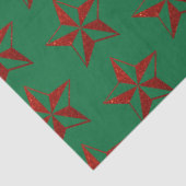 Red Glitter kerstster Tissuepapier (Detail)