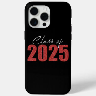 Red Glitter Klasse van 2025 iPhone 15 Pro Max Hoesje