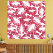 Red Glitter Lips #3 Canvas Afdruk (Insitu (Woonkamer))