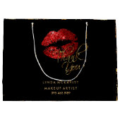 Red Glitter Lipstick en Gold Marble - Hartelijk da Large Cadeautasje (Achterkant)