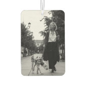 Red Glitter Script Elegant Photo Kerstmis Luchtverfrisser (Achterkant)