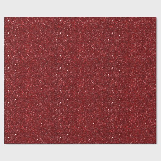 Red Glitter Sparkle Wrapping Paper Cadeaupapier (Vlak)