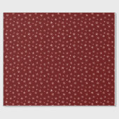 Red Glitter Stars Cadeaupapier (Vlak)