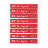 RED Glitter SURPRISE Wrap de Etiketten van het Adr (Vel)