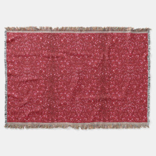 Red Glitter Throw Blanket Deken