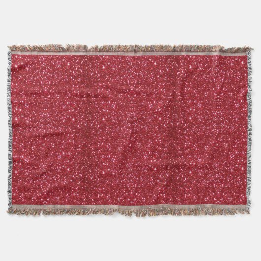 Red Glitter Throw Blanket Deken (Voorkant)