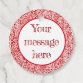 Red Glitter XOXO Bedankjes Labels (Achterkant)