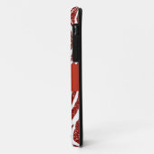 Red Glitter Zebra Monogram iPhone Case-Mate iPhone Case (Achterkant/links)