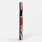 Red Glitter Zebra Monogram iPhone Case-Mate iPhone Case (Achterkant/rechts)