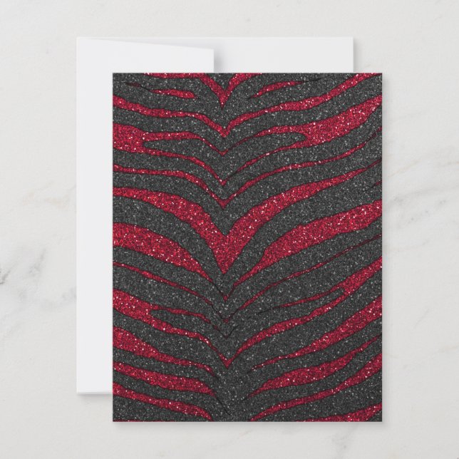 Red Glitter Zebra Print (Voorkant)