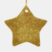 Red Glitzy Chic Glam Sparkle Keramisch Ornament (Achterkant)