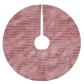 Red Glitzy Glitter Stripes Kerstboom Rok (Voorkant)