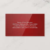 Red Glossy | Visitekaartje QR-code (Achterkant)