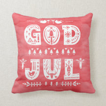 Red God jul Swedish Kerstmis Scandi Style Script