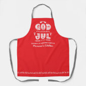 Red God jul Traditional Apron Schort (Voorkant)