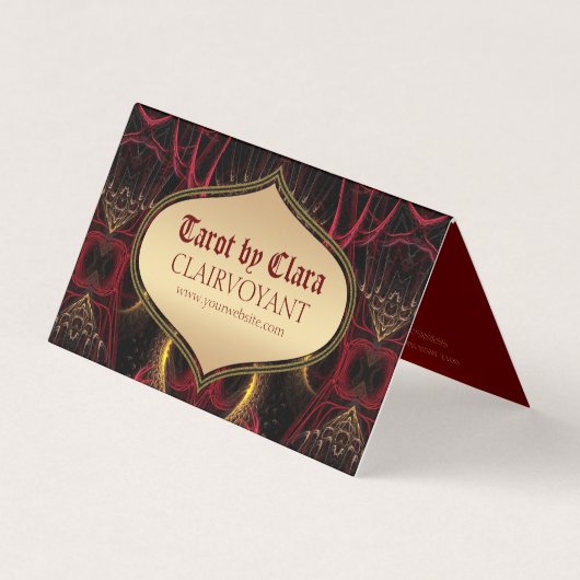 Red Goddess Temple Tarot Carte de visite plié (Devant)