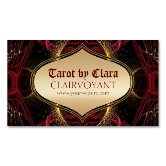 Red Goddess Temple Tarot Magnetisch Visitekaartje (Voorkant)
