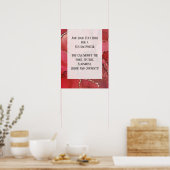 Red & Gold Abstract Alcohol Ink Fluid Art DIY Poster (Keuken)