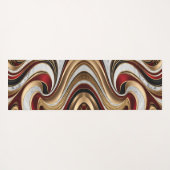 Red Gold and White Marble Swirls Yogamat (Achterkant (horizontaal))