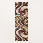 Red Gold and White Marble Swirls Yogamat (Voorkant)