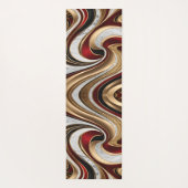 Red Gold and White Marble Swirls Yogamat (Achterkant)
