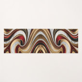 Red Gold and White Marble Swirls Yogamat (Voorkant (horizontaal))