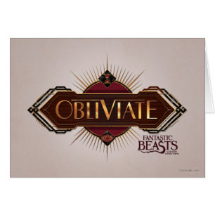 Red & Gold Art Deco Obliviate Spell
