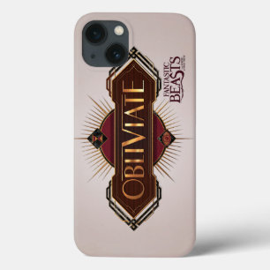 Red & Gold Art Deco Obliviate Spell Grafisch iPhone 13 Hoesje