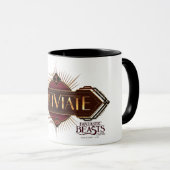 Red & Gold Art Deco Obliviate Spell Grafisch Mok (Voorkant rechts)