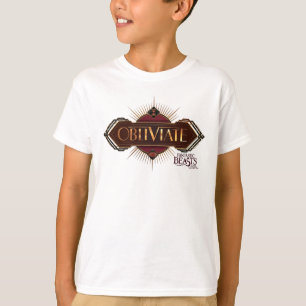 Red & Gold Art Deco Obliviate Spell Grafisch T-shirt