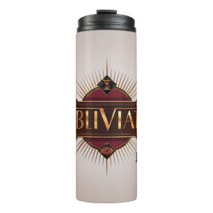 Red & Gold Art Deco Obliviate Spell Grafisch Thermosbeker