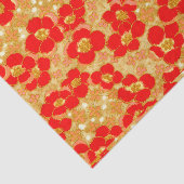 Red Gold Blossom  Origami Floral Pattern Tissuepapier (Detail)
