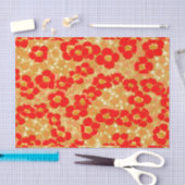 Red Gold Blossom  Origami Floral Pattern Tissuepapier (Craft)