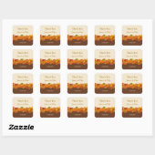 Red Gold Brown chute laisse Mariage Sticker (Feuille)