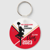 Red Gold Cheer Gift Bag Ideeën Sleutelhanger (Voorkant)