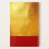 Red Gold Chinese Rat papieren versie 2020 modern S Planner (Achterkant)
