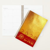 Red Gold Chinese Rat papieren versie 2020 modern S Planner (Display)