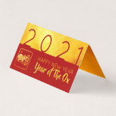 Red Gold Chinois Ox coupé en papier 2021 pack FC (Front)